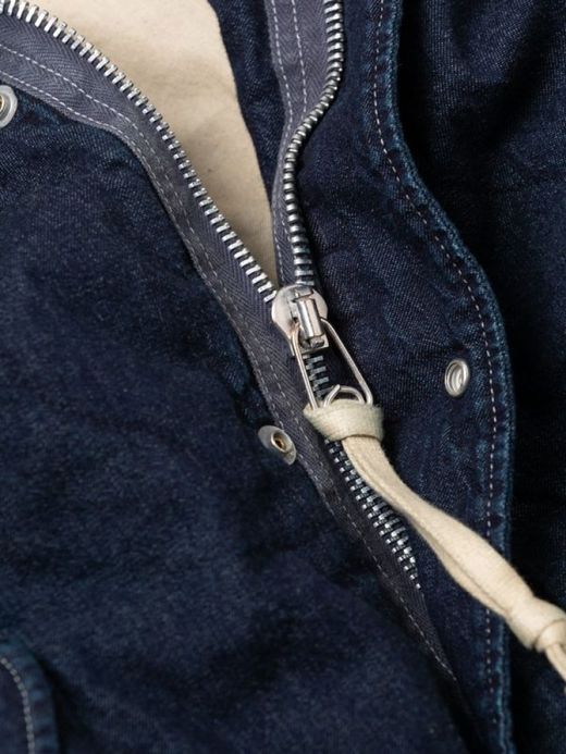 ANACHRONORM QUILTING FISH TAIL COAT / Indigo one wash