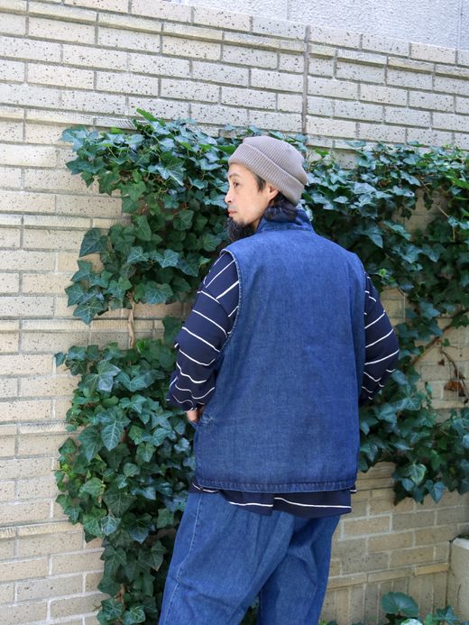 S.F.C WORKER DENIM VEST / Indigo blue