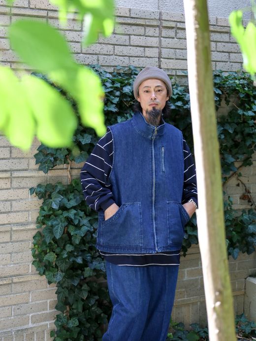S.F.C WORKER DENIM VEST / Indigo blue