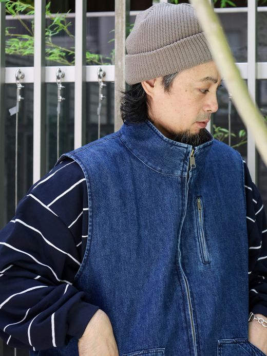 S.F.C WORKER DENIM VEST / Indigo blue