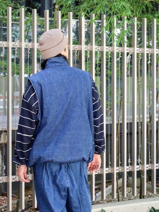 S.F.C WORKER DENIM VEST / Indigo blue