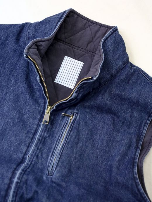S.F.C WORKER DENIM VEST / Indigo blue