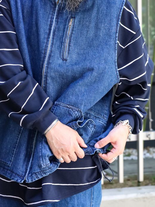 S.F.C WORKER DENIM VEST / Indigo blue