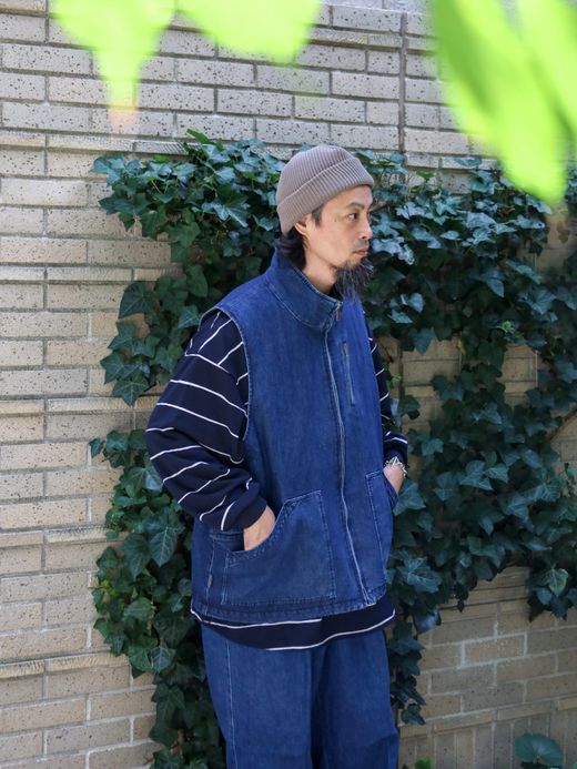 S.F.C WORKER DENIM VEST / Indigo blue
