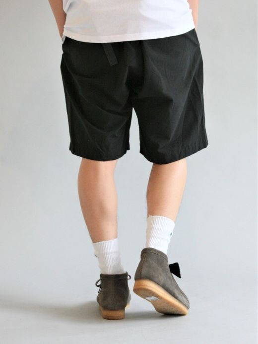 ANACHRONORM 60/40 TUCK SHORTS / Black