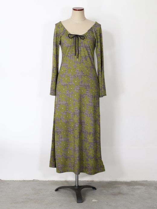 AMBERGLEAM FLOWER CUT BELL DRESS / 3colors
