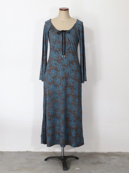 AMBERGLEAM FLOWER CUT BELL DRESS / 3colors