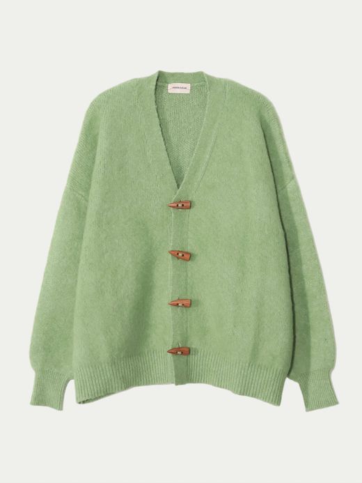 AMBERGLEAM MOIST TOUCH KNIT CARDIGAN / Green