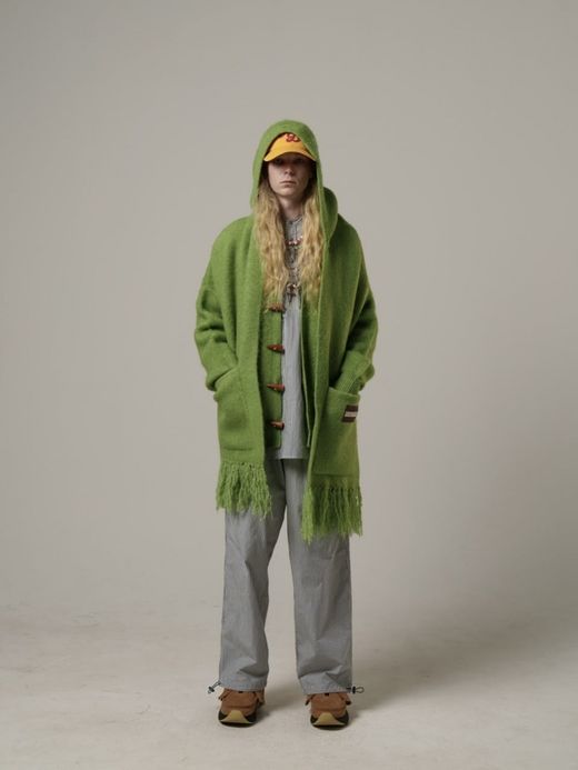 AMBERGLEAM MOIST TOUCH KNIT CARDIGAN / Green