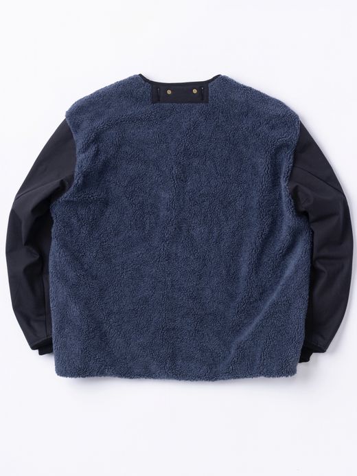 ANACHRONORM BOA NO-COLLAR JACKET Ⅱ / Navy