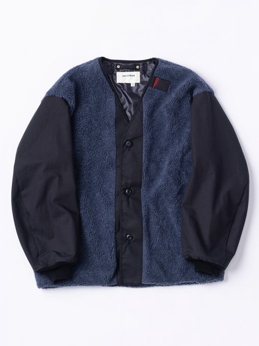 ANACHRONORM BOA NO-COLLAR JACKET Ⅱ / Navy