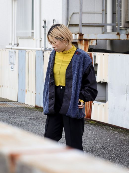 ANACHRONORM BOA NO-COLLAR JACKET Ⅱ / Navy