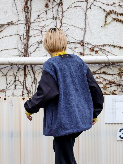 ANACHRONORM BOA NO-COLLAR JACKET Ⅱ / Navy