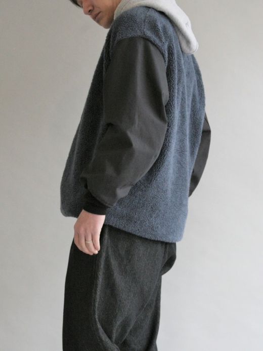 ANACHRONORM BOA NO-COLLAR JACKET Ⅱ / Navy