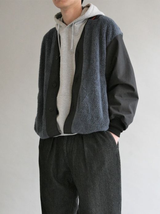 ANACHRONORM BOA NO-COLLAR JACKET Ⅱ / Navy