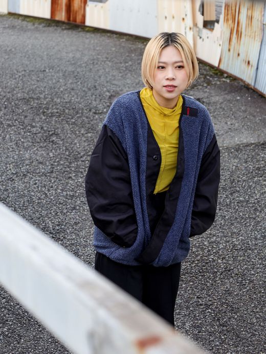 ANACHRONORM BOA NO-COLLAR JACKET Ⅱ / Navy