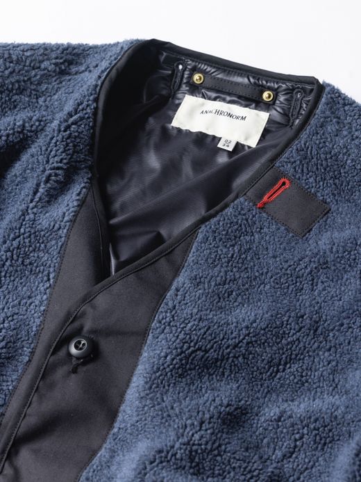 ANACHRONORM BOA NO-COLLAR JACKET Ⅱ / Navy