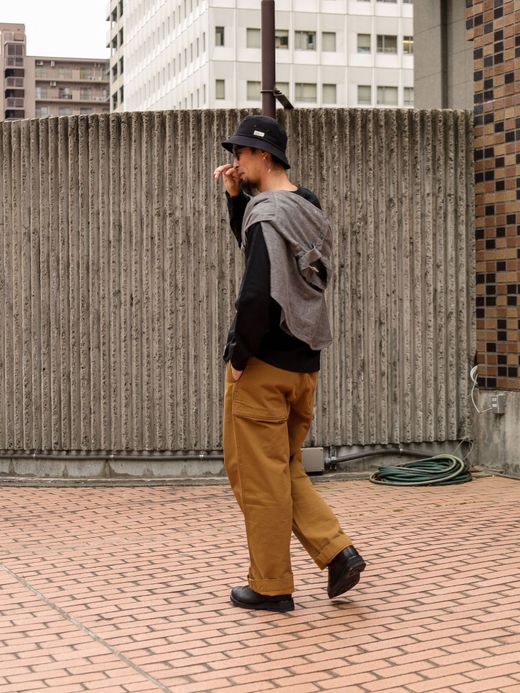 LIFT UP U.S MADE L/S CREW TEE / Black