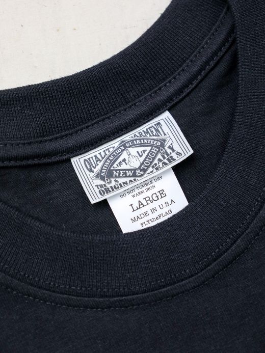 LIFT UP U.S MADE L/S CREW TEE / Black