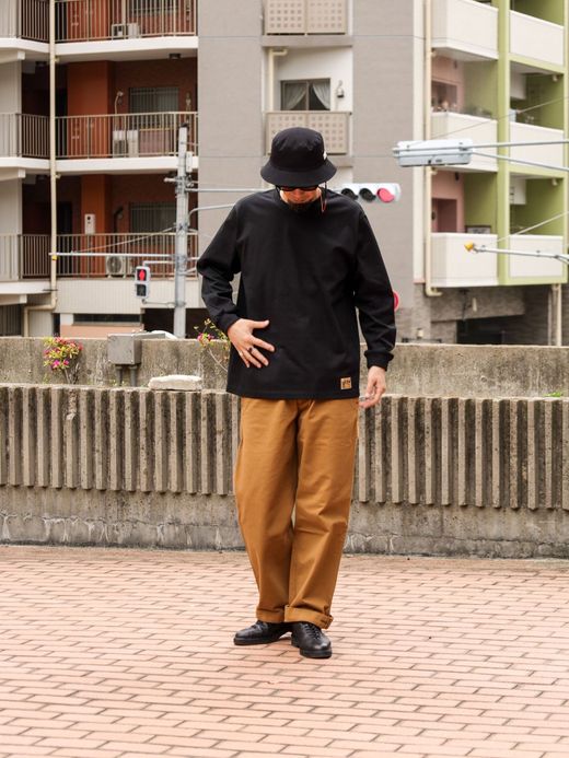 LIFT UP U.S MADE L/S CREW TEE / Black