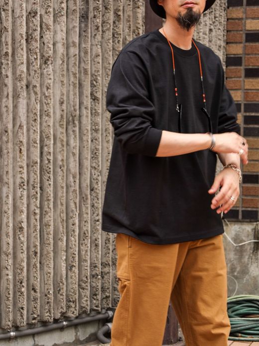 LIFT UP U.S MADE L/S CREW TEE / Black