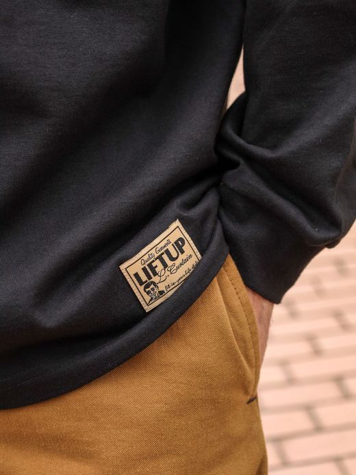 LIFT UP U.S MADE L/S CREW TEE / Black