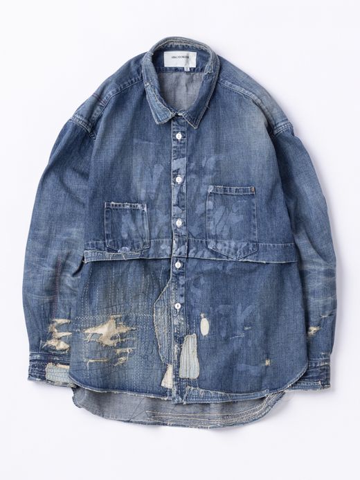 ANACHRONORM REMAKED ReSIZE WORK SHIRT / Indigo