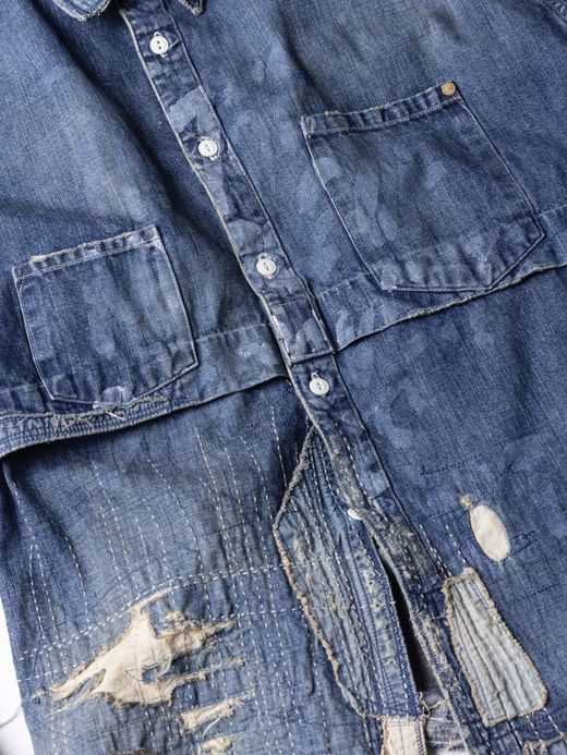 ANACHRONORM REMAKED ReSIZE WORK SHIRT / Indigo