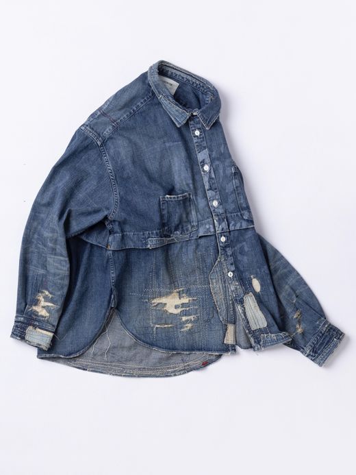 ANACHRONORM REMAKED ReSIZE WORK SHIRT / Indigo