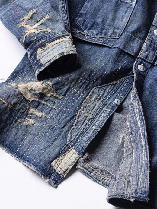 ANACHRONORM REMAKED ReSIZE WORK SHIRT / Indigo
