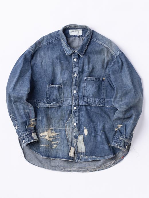 ANACHRONORM REMAKED ReSIZE WORK SHIRT / Indigo