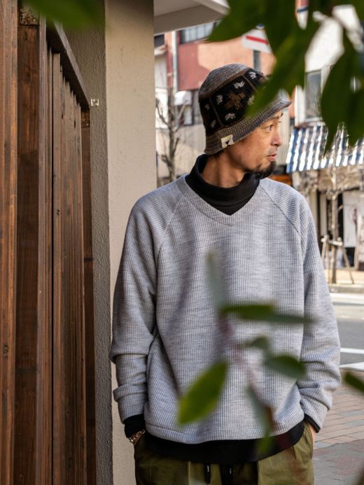 VOO CROSS WOVEN HAT / Gray