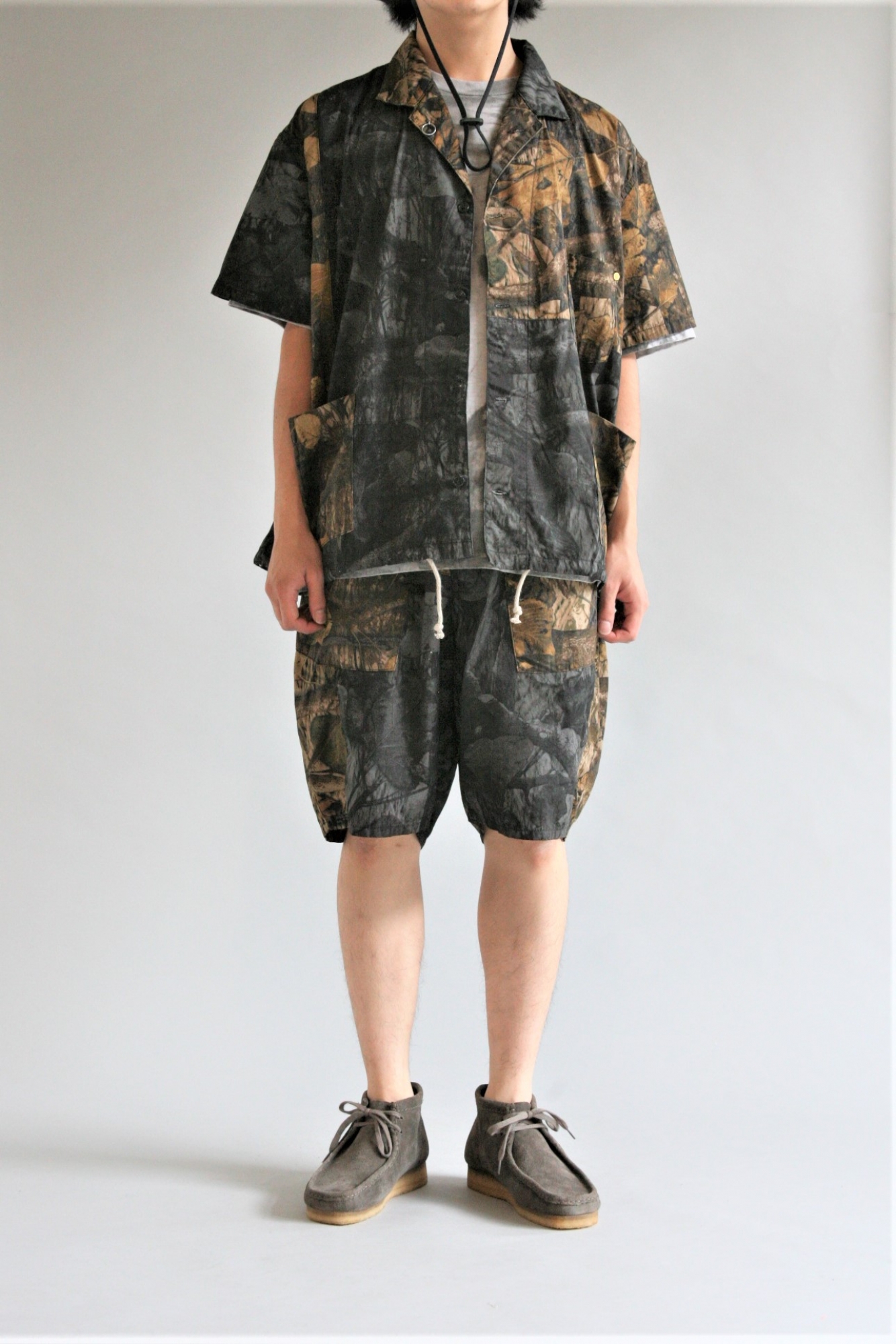 ANACHRONORM パッチワーク柄 カバーオール アロハ シャツ ANACHRONORM “S/S PATCHWORK COVERALL SHIRT
