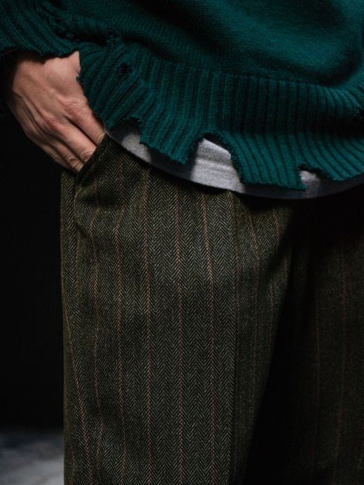 VOO NEO EZ SLACKS STRIPE / Olive