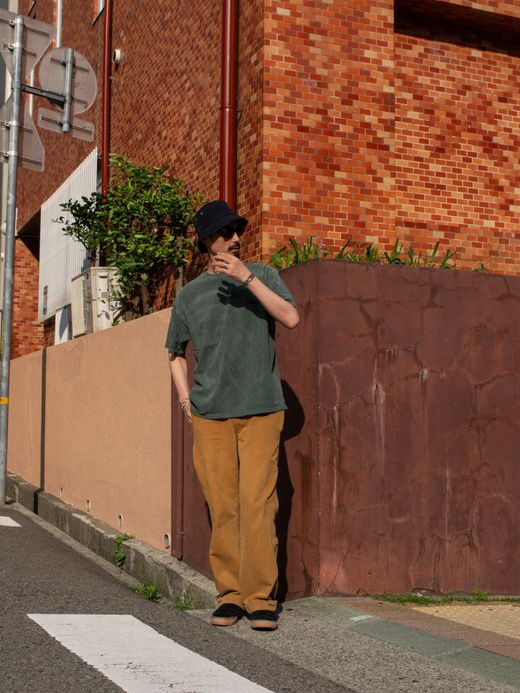 ANACHRONORM DAMAGED PIGMENT S/S T-S / Green