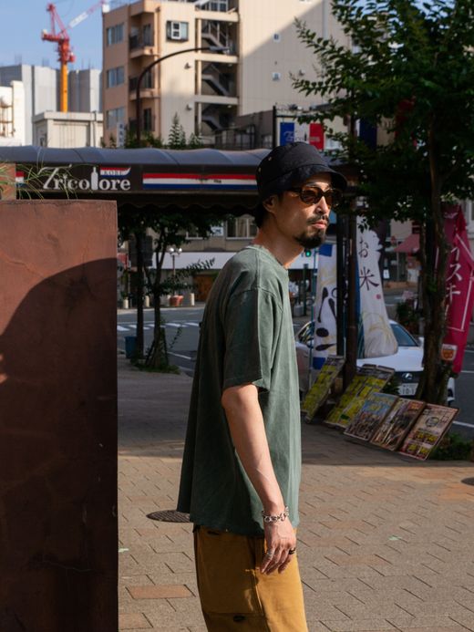 ANACHRONORM DAMAGED PIGMENT S/S T-S / Green