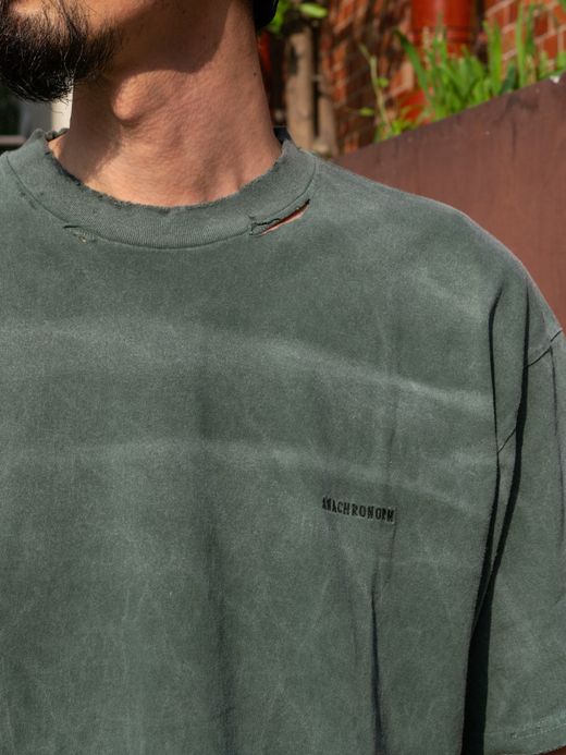 ANACHRONORM DAMAGED PIGMENT S/S T-S / Green