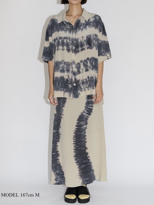AMBERGLEAM TIEDYE SILK SKIRT / Beige