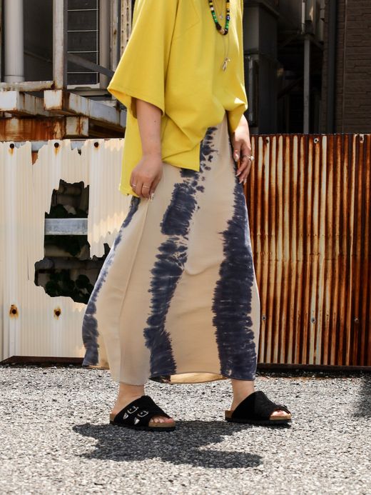 AMBERGLEAM TIEDYE SILK SKIRT / Beige