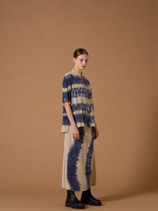 AMBERGLEAM TIEDYE SILK SKIRT / Beige