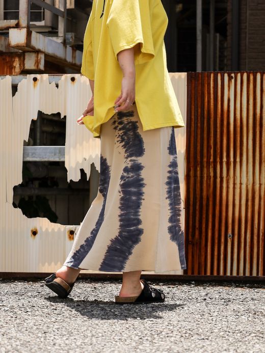 AMBERGLEAM TIEDYE SILK SKIRT / Beige
