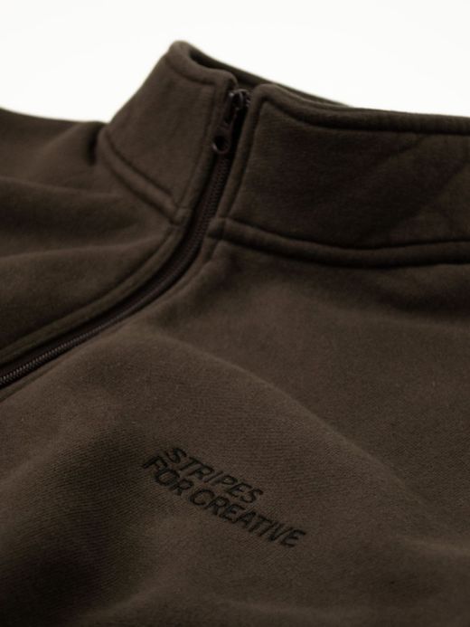 S.F.C HALF ZIP SWEAT / Brown