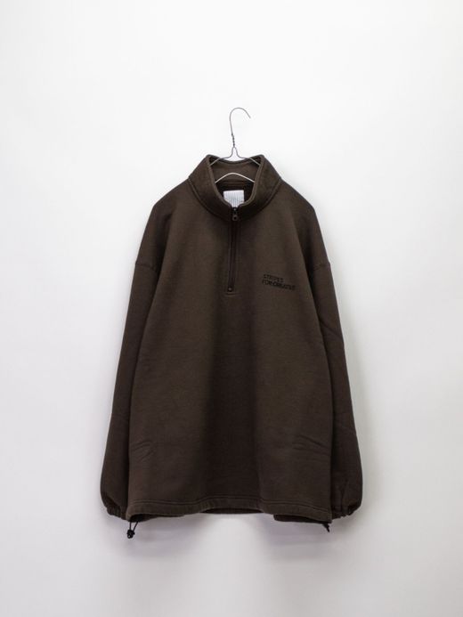 S.F.C HALF ZIP SWEAT / Brown