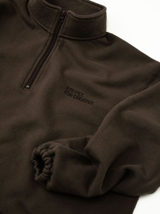 S.F.C HALF ZIP SWEAT / Brown
