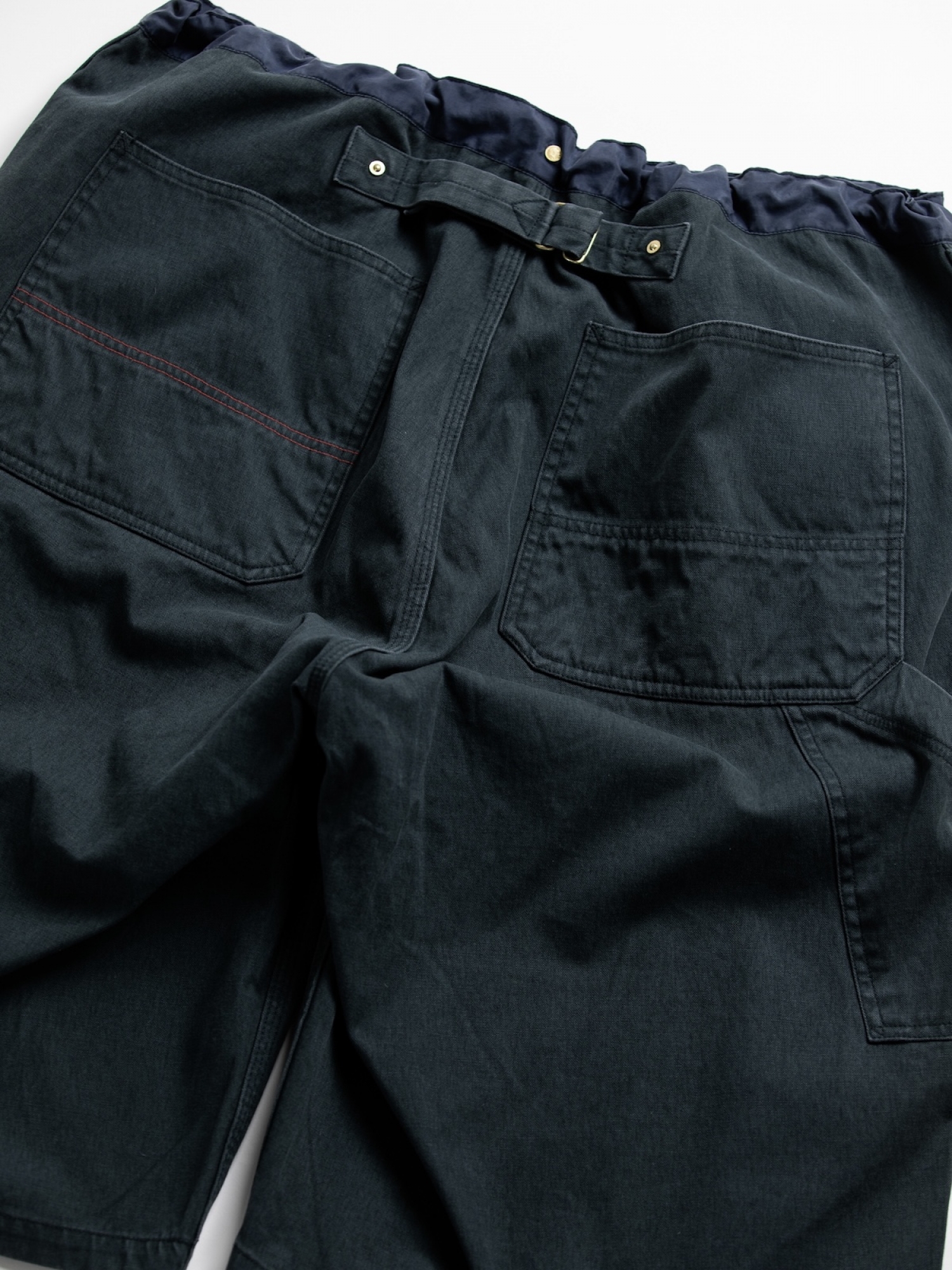 ANACHRONORM DOUBLE KNEE PAINTER SHORT PANTS / Black