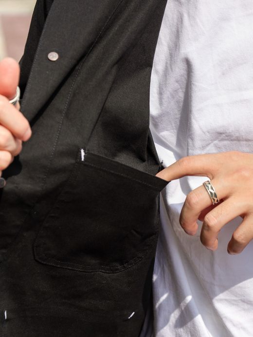 ROARK REVIVAL "BY STREET OR BY TRAIL" ENGINEER SHIRTS JACKET / Black