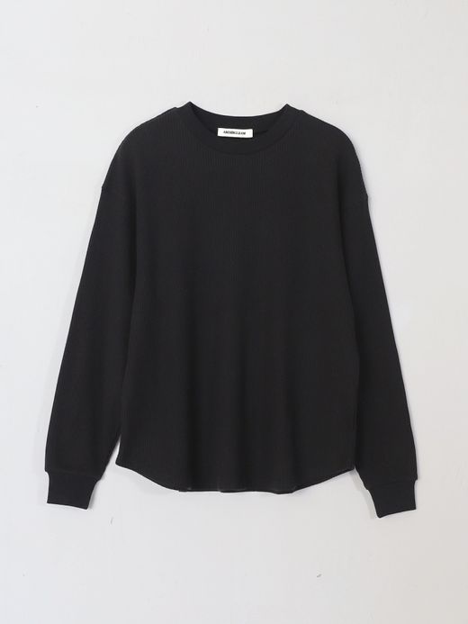 AMBERGLEAM COTTON WAFFLE LONG SLEEVE / 4colors
