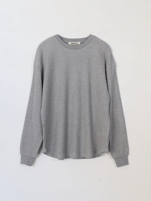 AMBERGLEAM COTTON WAFFLE LONG SLEEVE / 4colors