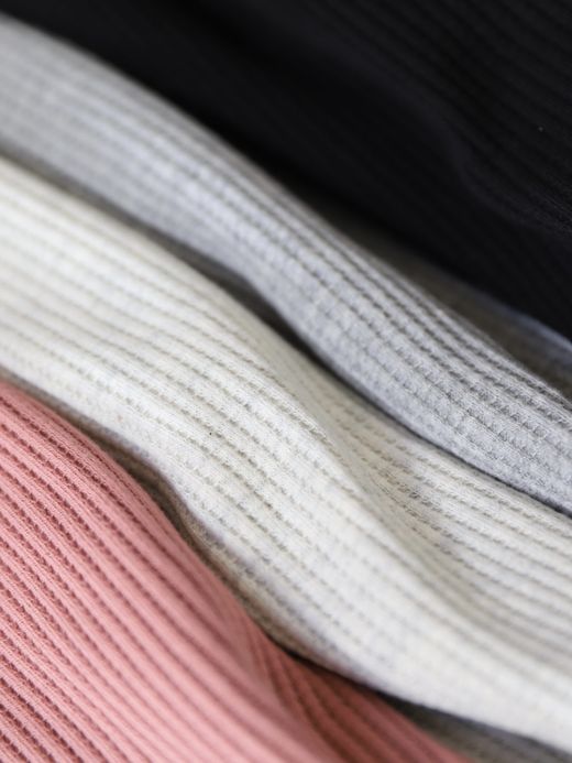 AMBERGLEAM COTTON WAFFLE LONG SLEEVE / 4colors
