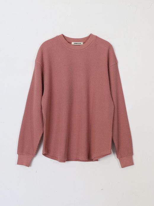 AMBERGLEAM COTTON WAFFLE LONG SLEEVE / 4colors